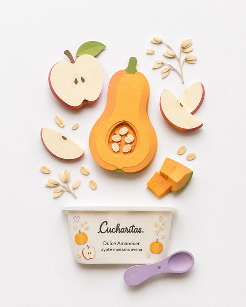 🍎 Dulce Amanecer: Papilla de Ayote•Manzana•Avena