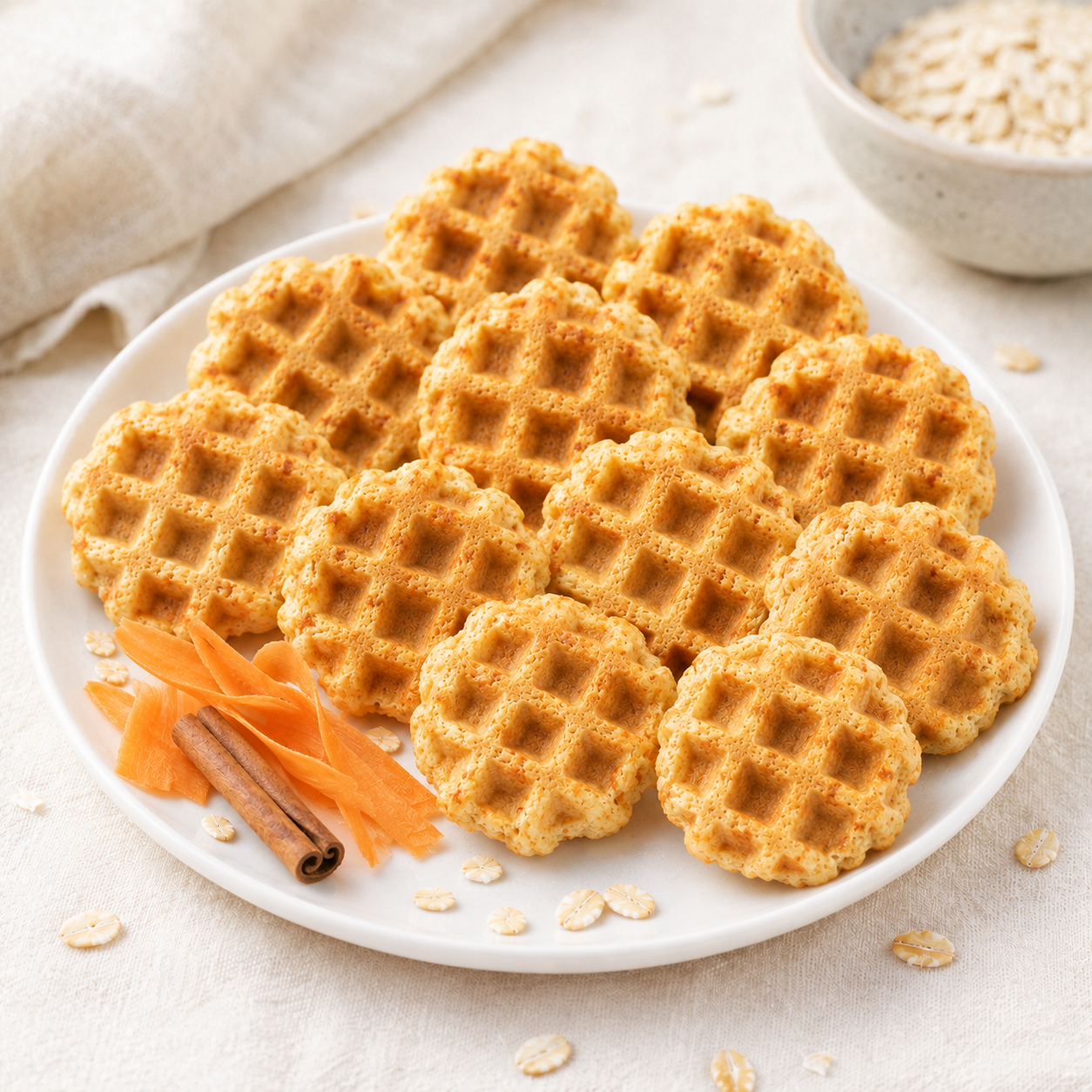 Waffles cucharitas de zanahoria y canela🥕