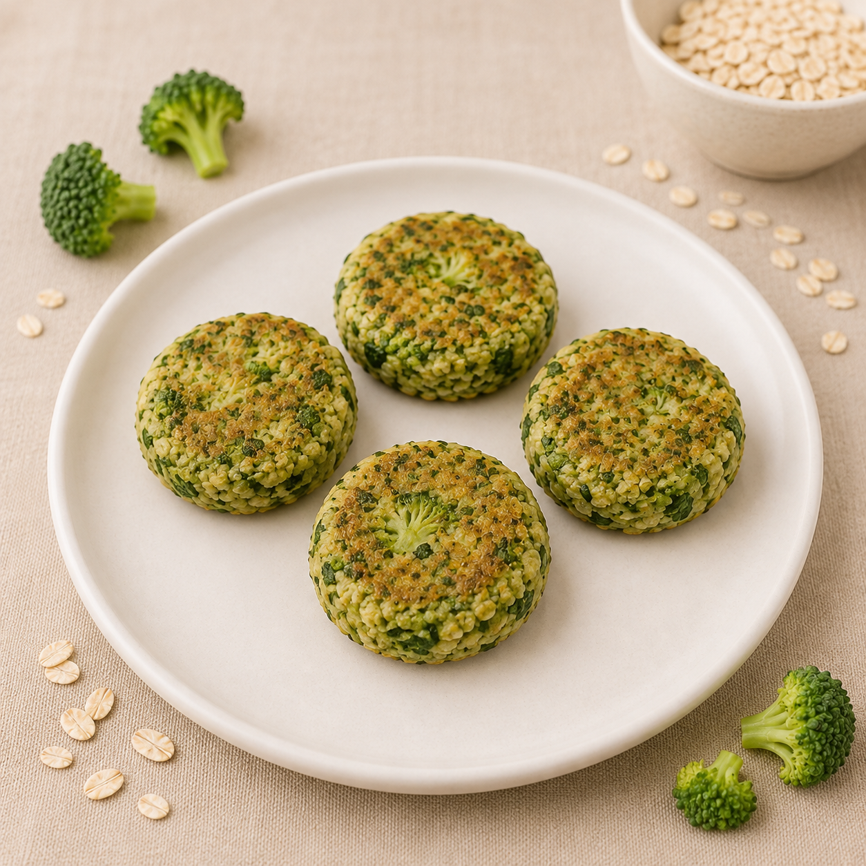 Tortitas de brócoli y avena 🥦